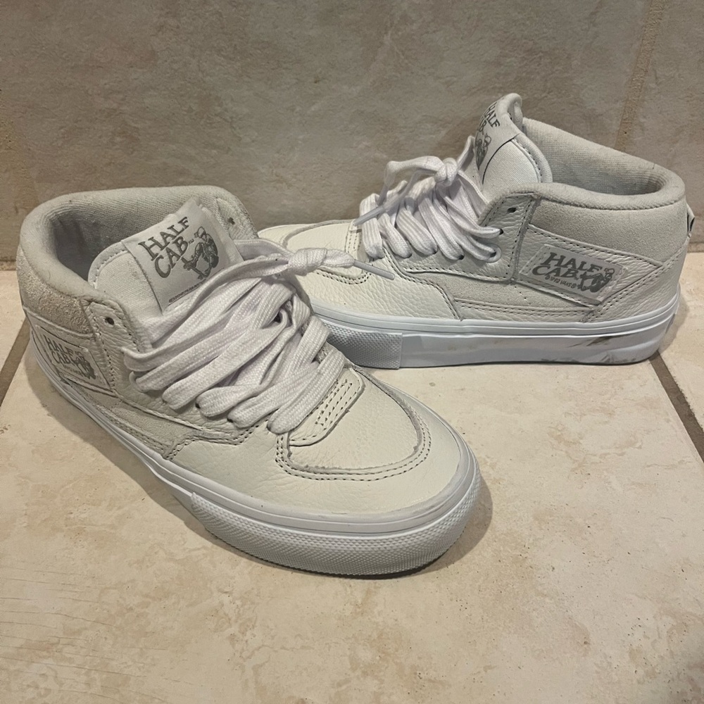 Vans Kids White Half Cab Sneakers